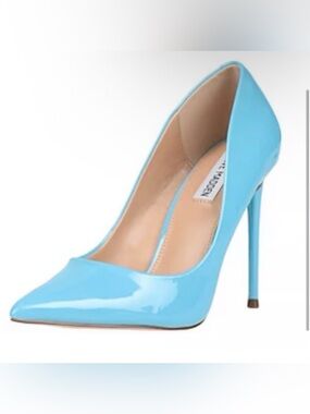 Steve Madden Baby Blue Patent Pointed-Toe Stiletto Pumps